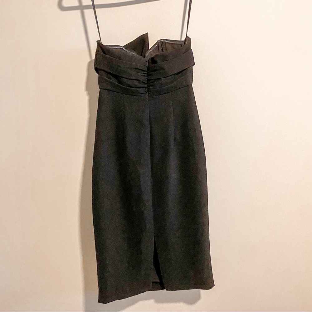 Club Monaco Black Strapless Bow Dress Size 0 - Picture 3 of 7